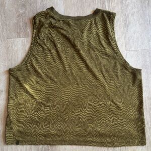 Lululemon Athletica Olive Patterned Tank Top